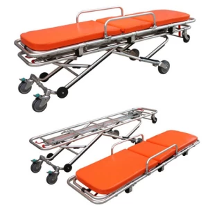 Ambulance Stretcher Emergency Folded Alloy Stainless Steel Trolley Stretcher