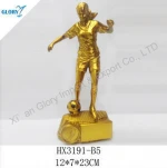 American football trophy resin football award