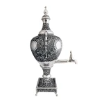 Antique Silver Tea Water Urn with Stand Flower Pattern Pure 92 % Silver