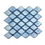 Import Arabesque Ceramic Mosaic Tile 10.00&quot;x 11.00&quot;, Glossy Blue Tiles from Canada