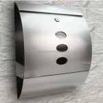 Arc-shaped Visible Stainless Steel Household Mailbox Wall Mounted Letter Postal Mailing Cabinet Post Box