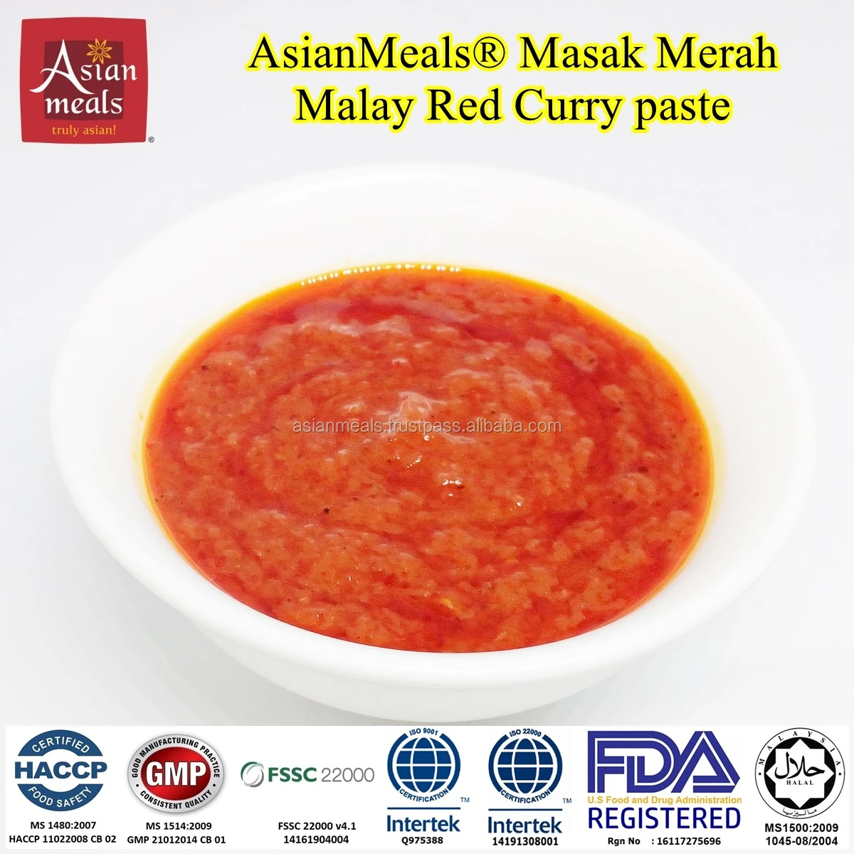 AsianMeals Malaysian Halal Masak Merah Malay Red Curry Paste