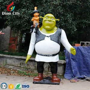 Attractive Life Size Fiberglass Shrek Statue for Exhibition