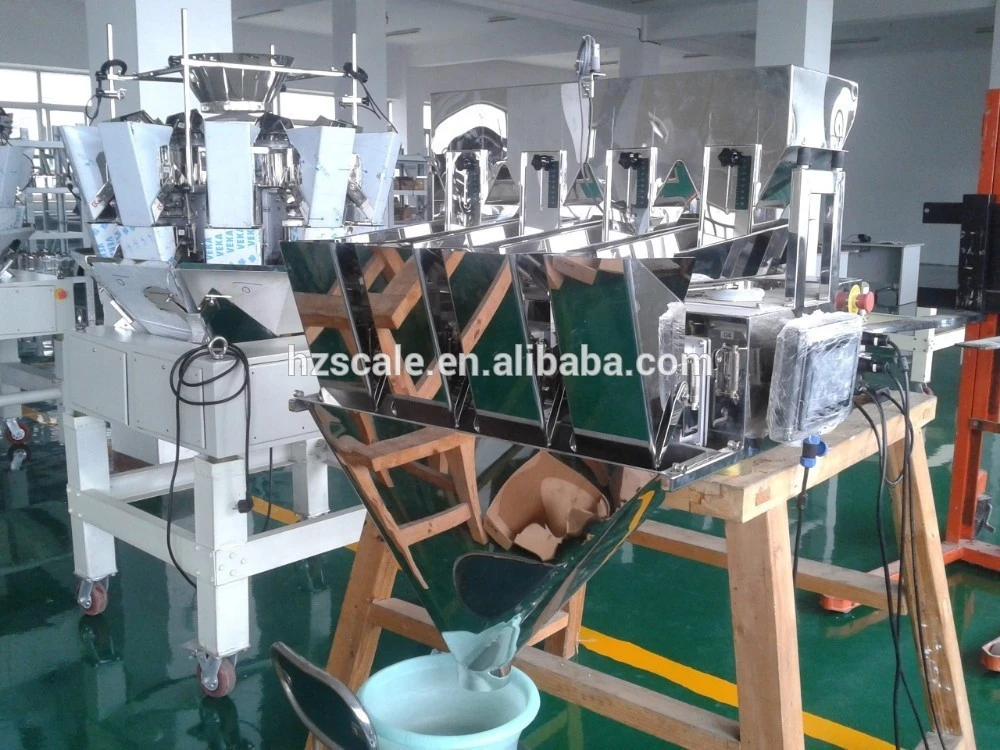 Automatic 4 head linear weigher CE approval  for granule seeds ,cereal, grains  packing
