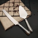 bakeware cake cutting utensils stainless steel cake tools wedding ceremony cake knife and server set