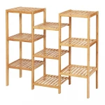 Bamboo Plant Stand Shelf Flower Pots Holder Display Rack Utility Shelf Bathroom Rack Storage Rack Shelving