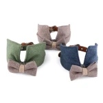 Bandana with Bowtie Collar Cats Birthday Party Supplies Cute Gentleman Party Dress with Bow Tie Adjustable Collar