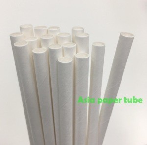 Bar accessories white paper straws 6*210mm
