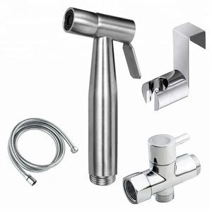 Bathroom accessories portable travel shattaf brass health faucet stainless steel shattaf hand bidet sprayer set