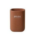 Bathroom Accessories Set Red Lettering Concrete Water Cup Toothbrush Holder Tumbler