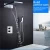Import Bathroom luxury LED Shower Faucet Set Rainfall Waterfall Shower head With Thermostatic Shower Mixer Diverter Valve Set from China