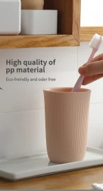 Bathroom plastic mouthwash cup, toothbrush cup