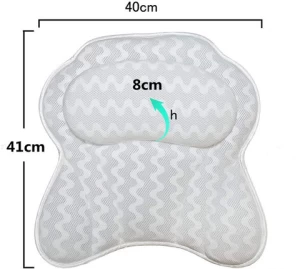 BBCare Butterfly Extra Large Size SPA Bath Pillow for Tub Bath Cushion for Bathtub 6 Strong Suction Cups