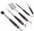 Import BBQ Grill Tools Set 4 Piece Heavy Duty Professional Grill Tools Kit from China
