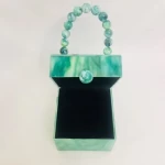 Beautiful acrylic women clutch evening bag purses bag  with jade style texture