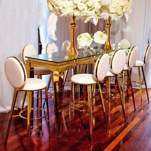 Beautiful furniture rose or golden chair king bar stools with high legs bar chair