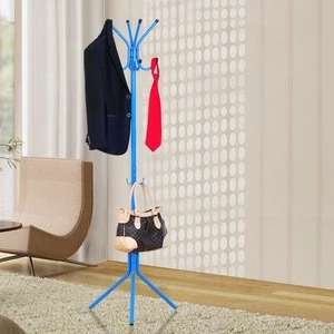 Bedroom Iron Coat Rack with Hooks for Hat and Bag