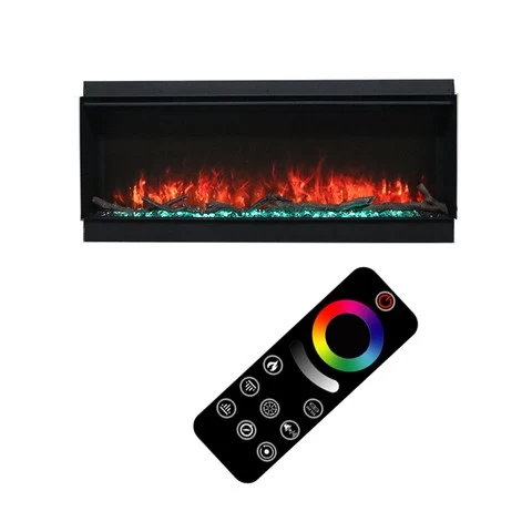 Best Built In Electric Fireplace 60 70 80 90 100 inch Stainless Steel Mirrored Fire Place