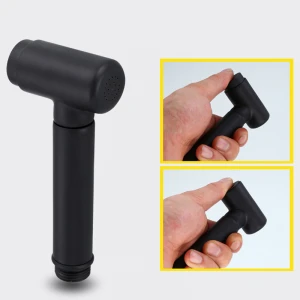 Best quality portable shattaf handheld shower hot/cold water tap black bidet sprayer shattaf