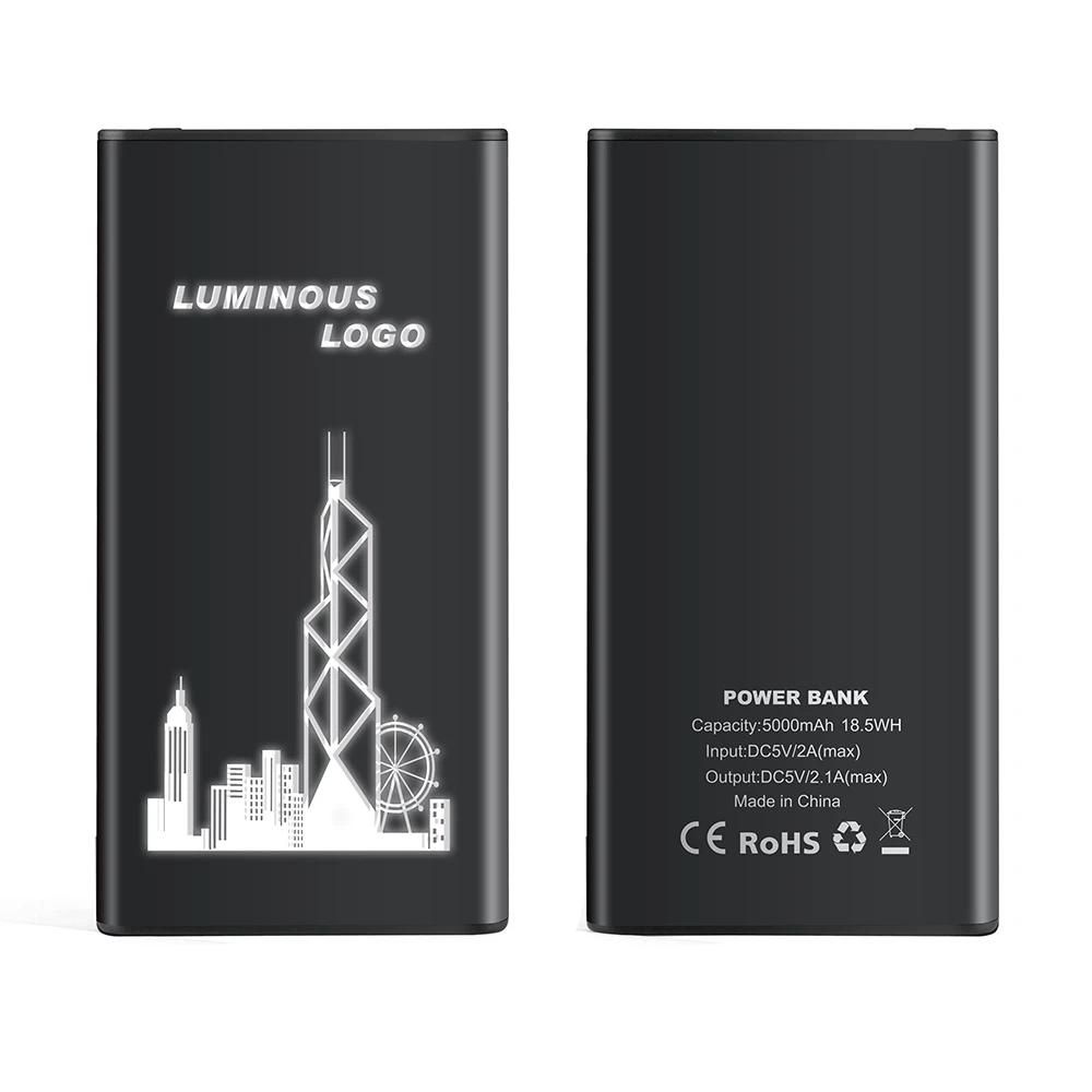 Best seller electronics Portable Power banks with LED logo 5000mAh