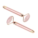 Best Welded Rose Gold Facial Roller Electric Vibration Jade Roller with Box