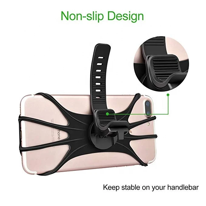 Bicycle Mobile Phone Holder Silicone Motorcycle Bike Handlebar Stand Mount Bracket Phone Holder For iPhone Samsung LG SmartPhone