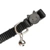 Black Classic Slim Small Bell Nylon Small  Cat Collar with Cute Bell