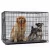 Import Black Metal Kennel Mesh Pet Dog Cage For Sale Cheap With Plate from China