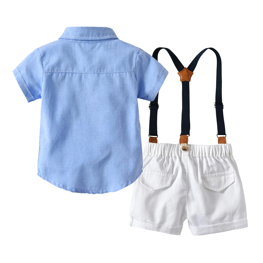 Blouse and overalls 2pcs wholesale baby kid boy clothes little set 1 to 3 years
