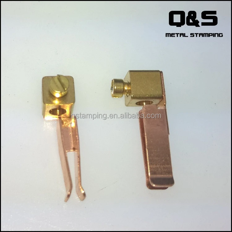 Buy Brass Flat Spring Contact Sheet With Screw Terminal. Stamping Metal