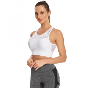Breathable Sports Bra Anti-sweat Fitness Top Seamless Shockproof Crop Top Women Push up Sport running Gym Workout Yoga Bra