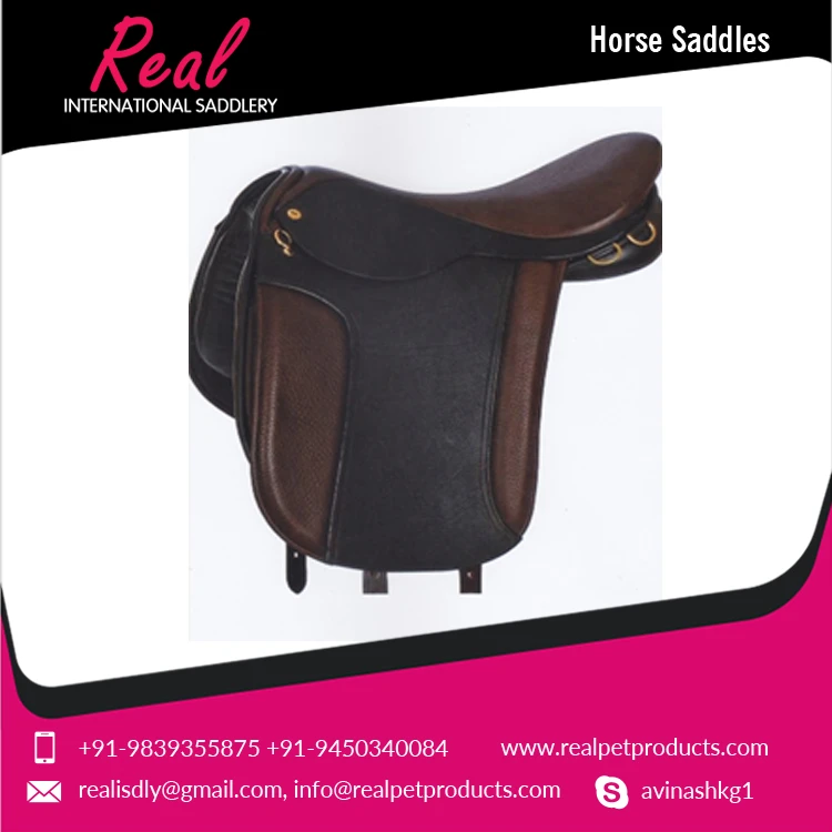 Brown Color Standard Look English Horse Racing Dressage Saddles