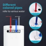 Brushed Nickel Faucet TDS Monitoring 600 GPD Filtration Life Activated Carbon Filter Reverse Osmosis Water Filter