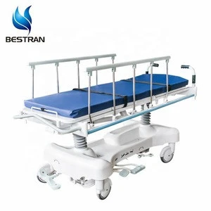 BT-TR006 Hospital Medical Hydraulic Rise And Fall Emergency Transport Trolley Transfer Gurney Weight System X ray board price