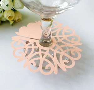 BZ-1 Laser Cut Special Design Glass Name card, Wedding accessories and Party docerations