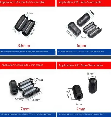 Buy Cable Noise Filter Anti-interference Magnetic Ring Noise Suppressor ...
