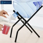 Camping water bottle metal cradle stand portable