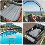 Car Inflatable Travel Bed,  Portable Camping Air Mattress for car back seat with 2 Air Pillows  Air pump Universal Car SUV