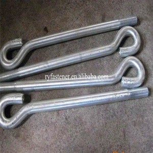 carbon Steel J bolt Custom_made Size U blotJ hook bolt J bolt