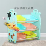 Cartoon Toy Shelf Multi-Layer Kindergarten Storage Cabinet Toys Organizer Storage Kids Toy Organizer