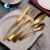 Import Cathylin luxury wedding hotel stainless steel pure solid copper christmas titanium flatware set rose gold cutlery from China