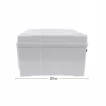 CB-80 Plastic ABS White Anti-theft Cash Box Portable Bank Use Money Security Safe Box