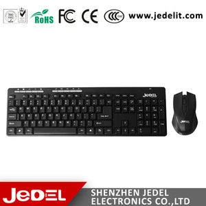 CE ROHS Certificate 2.4G Wireless Multimedia Optical Wireless Keyboard Mouse Combo for PC Laptop