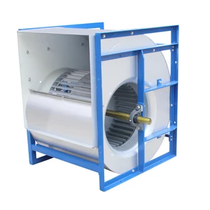 Centrifugal double-inlet fans with direct motor and impeller with foward-facing baldes