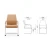 Import chair metal PU  leather office designer chair office chair YS-1517C  waiting room from China
