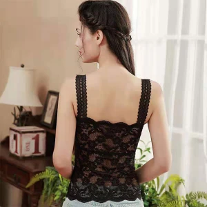 Charmeuse Camisole Basic Shirt Lace Camisole Women Bandeau Bra Sexy Camisoles With Build In Padded