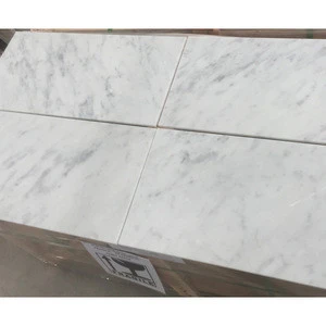 Cheap Italian Carrara White Marble floor tiles for residential and comercial decoration