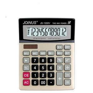 Cheap Joinus Business Stationery School Office Accessories Percent Customized Logo Desktop 12 Digits Electronic Solar Calculator