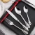Import Cheap Luxury Eco-friendly Gold Silver Restaurant 304 Stainless Steel Fork Spoon Knife Set Tableware Dinnerware Sets from China