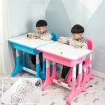 Children furniture set plastic steel multilayer board plastic study painting table and chair set kids play table